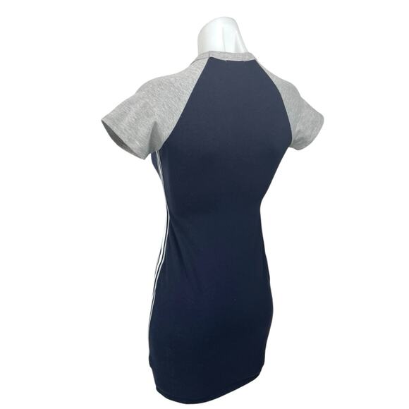 Urban Outfitters Blue Gray Short Sleeve Colorblock T Shirt Mini Bodycon Dress XS - Picture 5 of 7